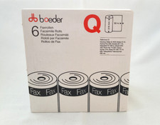 6x Boeder Q Telefaxpapier / Faxrolle im Karton | 50m, 216mm, Ø25 mm | NEU in OVP