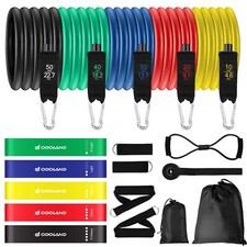 Resistance Bands Gymnastikband Widerstandsband Set 5 Fitnessbänder Expander T...