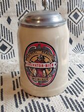 Brauerei München- Salvator Bier-  Krug Mit Zinndeckel