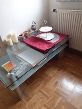 Couchtisch glas 110x65x43 - glas,