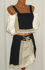 Damen Trachten Set (Bluse + Rock)  ?  Gr. 36/38  mehrfarbig  mit Leinen