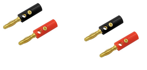 Bananenstecker set rot 2x - 2x, rot+