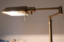 Mid Century Stehlampe Messing höhenverstellbar 50/60er Jahre Leselampe