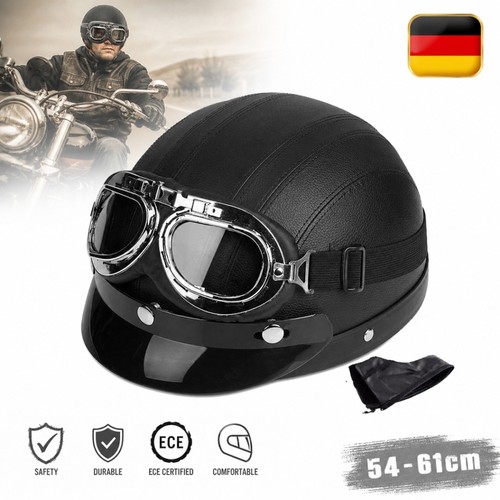 Retro helm halbschale brille - retro,