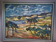 Arthur Degner - Masurische Landschaft (letztes Ölgemälde), 1972, 75x100 cm