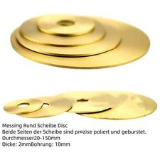 Ø 20-150mm Messing Rund Scheibe Disc Messingplatte mit 10mm Mittelloch 2mm Dicke