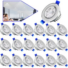 Kaltweiß 3W 20 Stück LED Spot Set Einbauleuchte Einbau Strahler Decken Leuchte