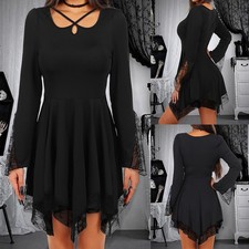 Damen Spitze Punk Gothic