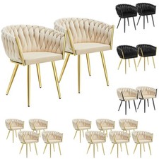 Esszimmerstuhl Set Samtbezug