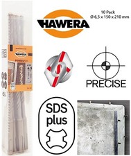  10 x Hawera Bosch SDS plus Hammerbohrer Betonbohrer Set Ø 6,5 mm L150 - 210 mm 