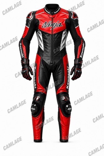 Rote leder motorrad - rote, rennkombi