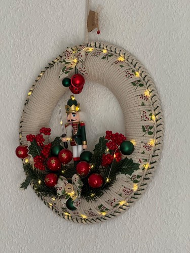 Weihnachtskranz mit led cm - weihnachtskranz, 38