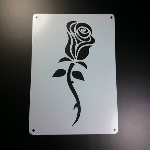 Schablone rose blüte blume - a4,