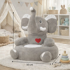 Kindersessel Elefant Grau