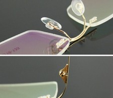 Herren Titanlegierung Randlos Brillengestelle Rx Brille Rahmen Leicht Rahmenlos