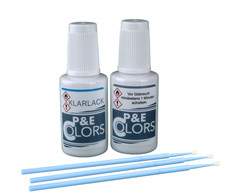 Lackstift-Set für RENAULT RPR BLEU COSMOS MET mit Klarlack je 20ml inkl. Tupfer
