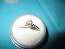 Brillantring Echtgold Ring Weißgold Solitär ca. 0,50 Karat 5 mm Groß sehr gut