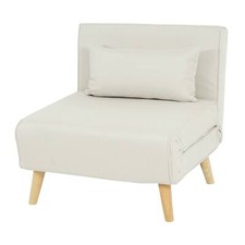 B-Ware Schlafsessel MCW-D35, Schlafsofa Klappsessel Sessel, Stoff, creme-beige