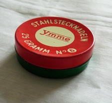 alte Blechdose Ymme 25g Nr. 6 Stecknadeln Stahlstecknadeln Vintage Sammler nähen