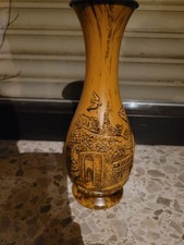 Vase, Motiv "Valkenburg",  Kunststoff, braun 