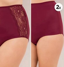 LITTLE ROSE 3 Maxislips Mikrofasermischung 2x Basic 1x Spitzenbesatz  gr.M  ot