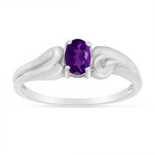 Ovaler Amethyst Ring 10 Karat