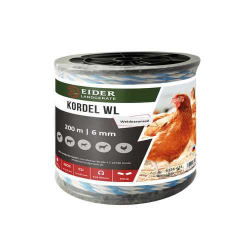 Eider 6mm weideseil kordel - 6mm,