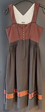 Damen Trachten Kleid Schwarz/Grün-Rot  gemustert Gr. 40 v. Straßer