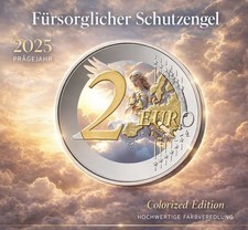 Colorierte 2 Euro Münze