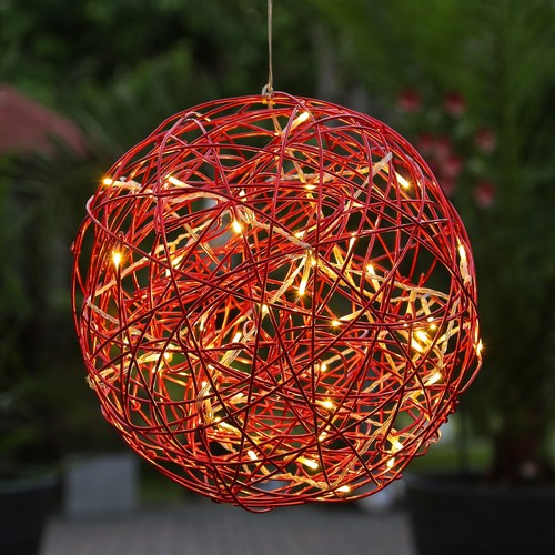 Led drahtkugel trassel 30cm - drahtkugel,