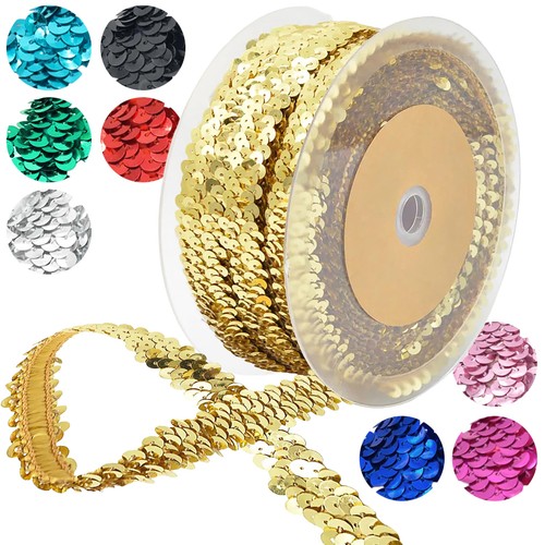 Paillettenband elastisch - , 6m