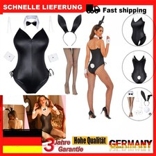 Damen-Sexy Hasen Bunny Girl Cosplay Dessous Set 5 Stücke Party Karneval Kostüm