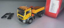 Herpa 1:87 308267 MAN TGS M Euro 6c Dreiseitenkipper mit Kran - TOP + OVP A2253