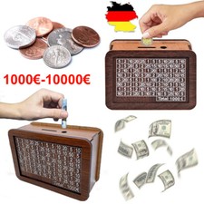 1000-10000€ Holz Sparschwein Spardose Sparbüchse Moneybox Sparbox Geschenk DE