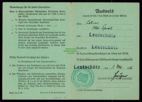 B18118 ausweis jagdkreis - b18118,