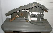 Krippe Weihnachten Holz 80 x 39 x 36 cm Krippenstall Weihnachtskrippe Gebäude