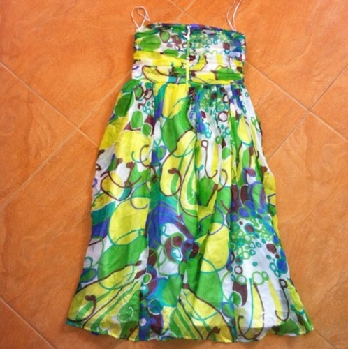 Seidenkleid grün zara - zara, 100%