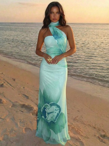 Elegantes damen kleid mit - damen,