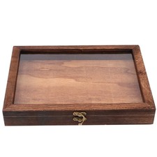 Schaukasten Holz Vitrine Box