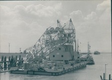 Foto Schwimmkran im Hafen -