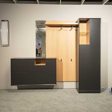 Sudbrock Wohnwand Modo 19 Black Edition Kirschbaum