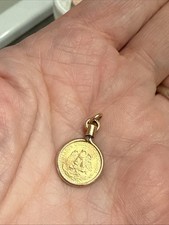 Goldmünzenanhänger dos pesos - dos,