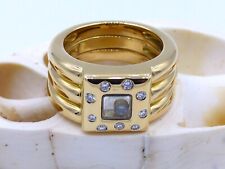 Chopard Brillantring 0,25ct. „Happy Diamonds Square“ in 750 Gelbgold; RG:55