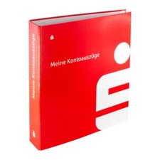 A4 Bankordner Ordner für Kontoauszüge Kontoauszugsordner rot Sparkassen mit Logo