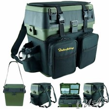 DELTA FISHING Qualitäts Sitz Box Rucksack Tackel Box Angel Koffer Sitzkiepe Sha