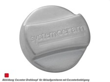 Systemceram Excenterbetätigung Edelstahl matt rund 00795 Excenter Bedienknebel