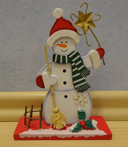 Aufsteller schneemann holz - aufsteller,