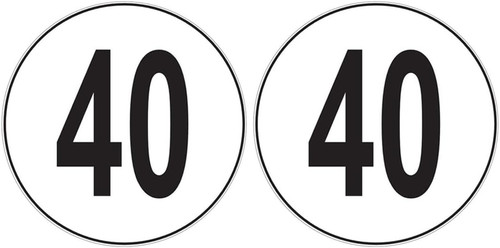 Stück 100 kmh aufkleber - 2, 6-100