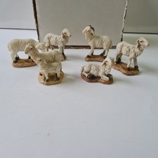 7x Schafe für Krippe 6.5cm groß, Krippenfiguren, unbenutzt 3871-47