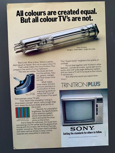 Sony trinitron plus - plus, bildröhre